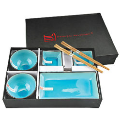 Tokyo Design Studio Oriental Selection Bowl Set, 8 Piece, Glassy Blue